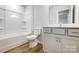 Clean bathroom with white vanity, tub and shower at 2235 Hedgecliff Rd # 4, Kannapolis, NC 28025
