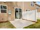 Small concrete patio, sliding glass door access at 2235 Hedgecliff Rd # 4, Kannapolis, NC 28025