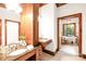 Elegant bathroom with double sinks and a view at 10250 Barringer Ct, Mount Pleasant, NC 28124