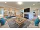 Spacious living room with fireplace and open floor plan at 2716 Manor Stone Way, Indian Trail, NC 28079