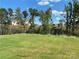 Large backyard with grassy area and scenic neighborhood views at 16835 Cozy Cove Rd, Charlotte, NC 28278