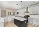 Modern kitchen with white cabinets, large island, and stainless steel appliances at 2305 Sanders Ave, Charlotte, NC 28216