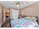 Bedroom with laundry access and ceiling fan at 308 Cape Breton Trl # 30, Gastonia, NC 28056