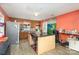 Kitchen with island, wood cabinets, and granite countertops at 12137 Renee Ford Rd, Stanfield, NC 28163