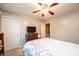 Bedroom with a queen bed and ceiling fan at 2640 Ironwood Dr, Hickory, NC 28602