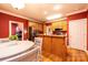 Eat-in kitchen with island, stainless steel appliances, and wood cabinets at 2640 Ironwood Dr, Hickory, NC 28602