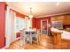 Kitchen boasts breakfast nook, updated appliances, and wood cabinetry at 2640 Ironwood Dr, Hickory, NC 28602