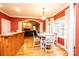 Bright kitchen with an island and a view into the living room at 2640 Ironwood Dr, Hickory, NC 28602