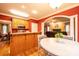 Eat-in kitchen with stainless steel appliances and an island at 2640 Ironwood Dr, Hickory, NC 28602