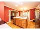 Kitchen with island, stainless steel appliances, and wood cabinets at 2640 Ironwood Dr, Hickory, NC 28602