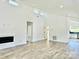 Open concept living space featuring hardwood floors and fireplace at 901 Linney Ln, Shelby, NC 28152