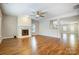 Living room with fireplace and hardwood floors at 659 Hosta Dr, Fort Mill, SC 29715