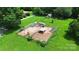 Aerial view showing a chicken coop and garden area at 12708 Hamilton Rd, Charlotte, NC 28273