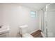 Bathroom with a shower, toilet and floating vanity at 804 Sowell St, Lancaster, SC 29720