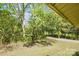 View from a porch overlooking a tree-filled yard at 804 Sowell St, Lancaster, SC 29720