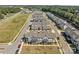 Wide aerial view of the townhome community and surrounding area at 10193 Meeting House Nw Dr, Huntersville, NC 28078