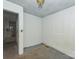 Simple dining room with kitchen view and carpeted floor at 519 S Mulberry St, Cherryville, NC 28021