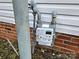 Close up of a gas meter on the exterior wall at 145 33Rd Sw St, Hickory, NC 28602