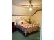 Bedroom with a metal bed frame and ceiling fan at 701 Whippoorwill Ln, Concord, NC 28025