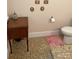 Small bathroom with granite countertop and toilet at 701 Whippoorwill Ln, Concord, NC 28025