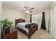 Bedroom with ceiling fan and a double bed at 119 Bluff Ct, Statesville, NC 28625