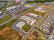 Aerial view of commercial properties and residential neighborhood at 4516 Slanting Bridge Rd, Sherrills Ford, NC 28673