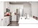 Modern kitchen with stainless steel appliances and island at 145 Beacon Dr # F, Mooresville, NC 28117
