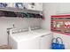 Laundry room with washer, dryer, and storage at 145 Beacon Dr # F, Mooresville, NC 28117