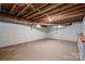 Clean, unfinished basement offering potential for extra living space at 424 S College Ave, Newton, NC 28658
