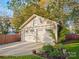 Spacious two-car detached garage with light-colored siding and a concrete driveway at 316 W Kingston Ave, Charlotte, NC 28203