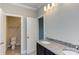 Bathroom with granite countertop and double vanity at 0001 Bolton Rd, Catawba, NC 28609