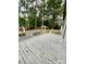 Deck with backyard view, fenced area, and trees at 142 Scotland Dr, Mooresville, NC 28115