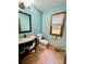 Clean bathroom with granite vanity and tile floor at 142 Scotland Dr, Mooresville, NC 28115