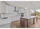 Modern kitchen with white cabinets, island, and stainless steel appliances at 645 District Ct # 14, Fort Mill, SC 29708