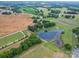 Aerial view of property with pond and farmland at 8909 Highway 218 Hwy, Marshville, NC 28103