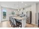 Modern kitchen with stainless steel appliances and an island at 1134 Keydet Dr, Charlotte, NC 28216