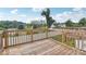 Spacious wooden deck overlooking a neighborhood and trees at 1134 Keydet Dr, Charlotte, NC 28216