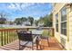 Deck with table and chairs, overlooking backyard at 1333 Mcdowell Farms Dr, Charlotte, NC 28217