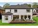 Large deck with seating and dining areas at 5428 Carmel Rd, Charlotte, NC 28226