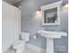 Simple bathroom with pedestal sink and shower/tub combo at 235 Grey Rd, Davidson, NC 28036