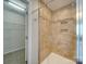 Clean bathroom with a walk-in shower and closet at 131 Renville Pl, Mooresville, NC 28115