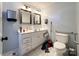 Bathroom with double vanity and accessible toilet at 1806 Lane St, Kannapolis, NC 28083