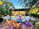 Peaceful backyard with firepit and basketball court at 1011 Ratchford Rd, York, SC 29745