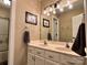 Clean bathroom with double vanity and updated fixtures at 1011 Ratchford Rd, York, SC 29745