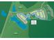 Aerial view of Griffith Lakes community site plan, showing homes and amenities at 5220 Mint Harbor Way # 0285, Charlotte, NC 28269