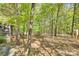 Wooded backyard with mature trees and a partially visible screened porch at 151 Cedar Hollow St, Fort Mill, SC 29715