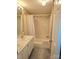 Bathroom with shower/tub combo and double vanity at 1135 Pinehaven Dr, New London, NC 28127