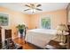 Bedroom with double bed, hardwood floors, and window at 1026 Holly Dr, Gastonia, NC 28054