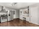 Eat-in kitchen with built-in desk and ample cabinet space at 140 Liz Cortland Rd, China Grove, NC 28023