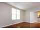 Second bedroom with hardwood floors and access to hallway at 405 W 7Th St # 413, Charlotte, NC 28202